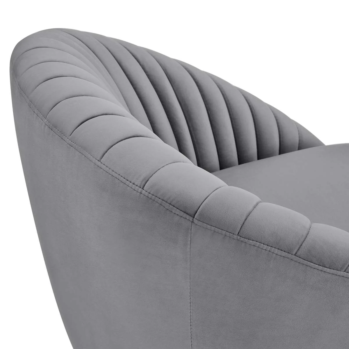 Mitzy Blush Velvet Swivel Accent Chair with Gold Base By Armen Living - Image 11