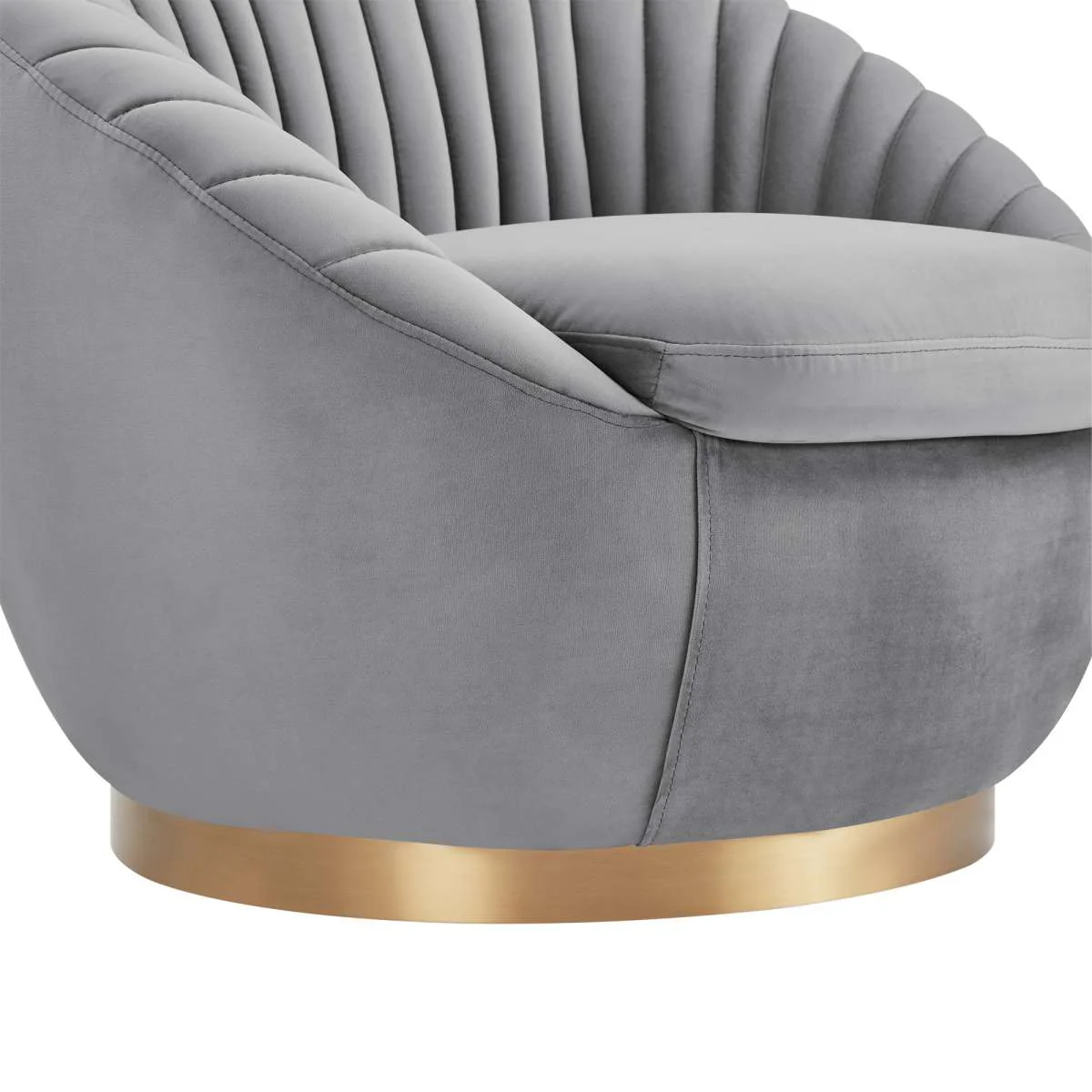 Mitzy Blush Velvet Swivel Accent Chair with Gold Base By Armen Living - Image 12