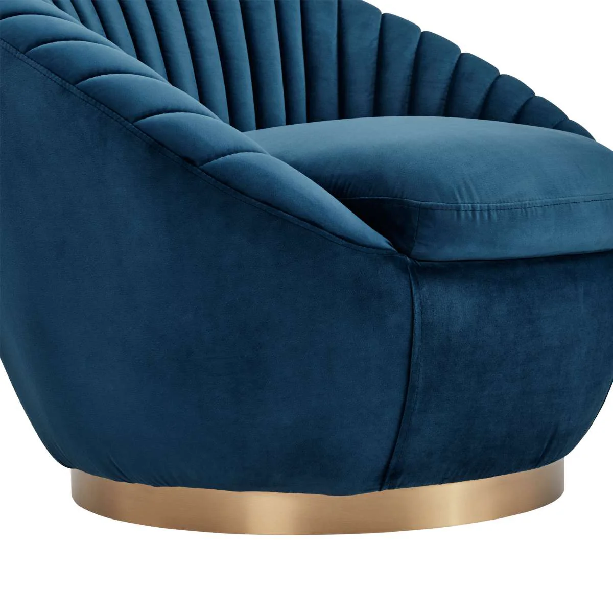 Mitzy Blush Velvet Swivel Accent Chair with Gold Base By Armen Living - Image 15