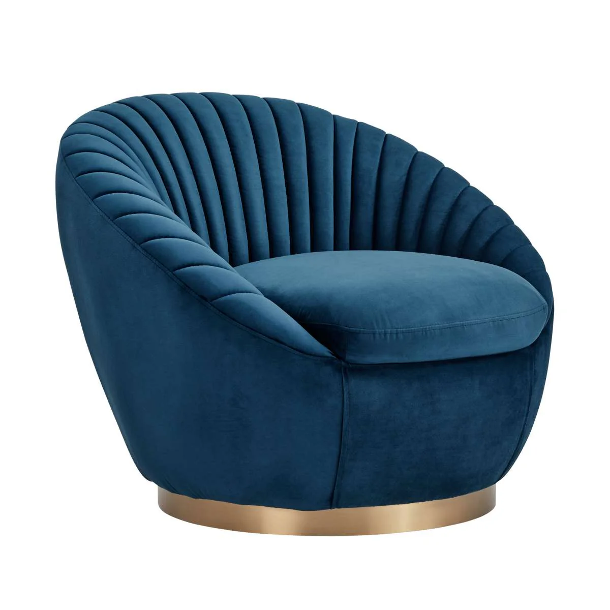 Mitzy Blush Velvet Swivel Accent Chair with Gold Base By Armen Living - Image 19