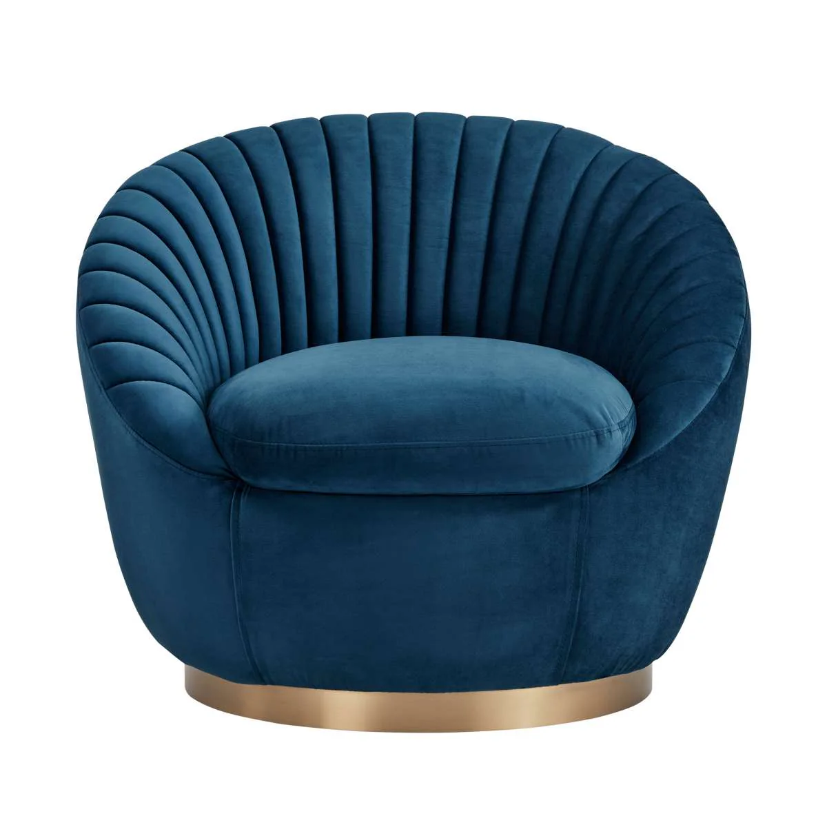 Mitzy Blush Velvet Swivel Accent Chair with Gold Base By Armen Living - Image 20