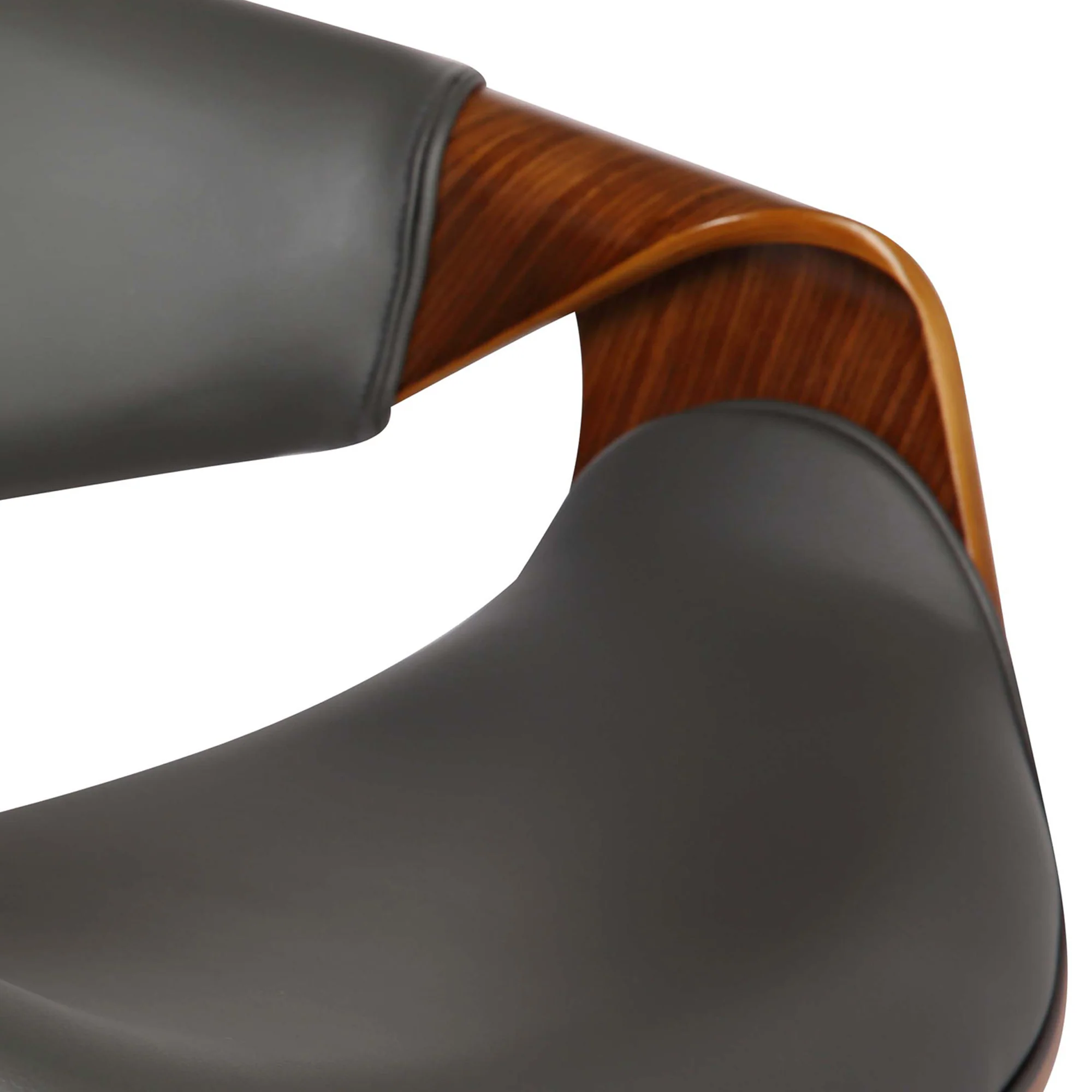 Mod Adjustable Grey Faux Leather Swivel Bar Stool By Homeroots - Image 7