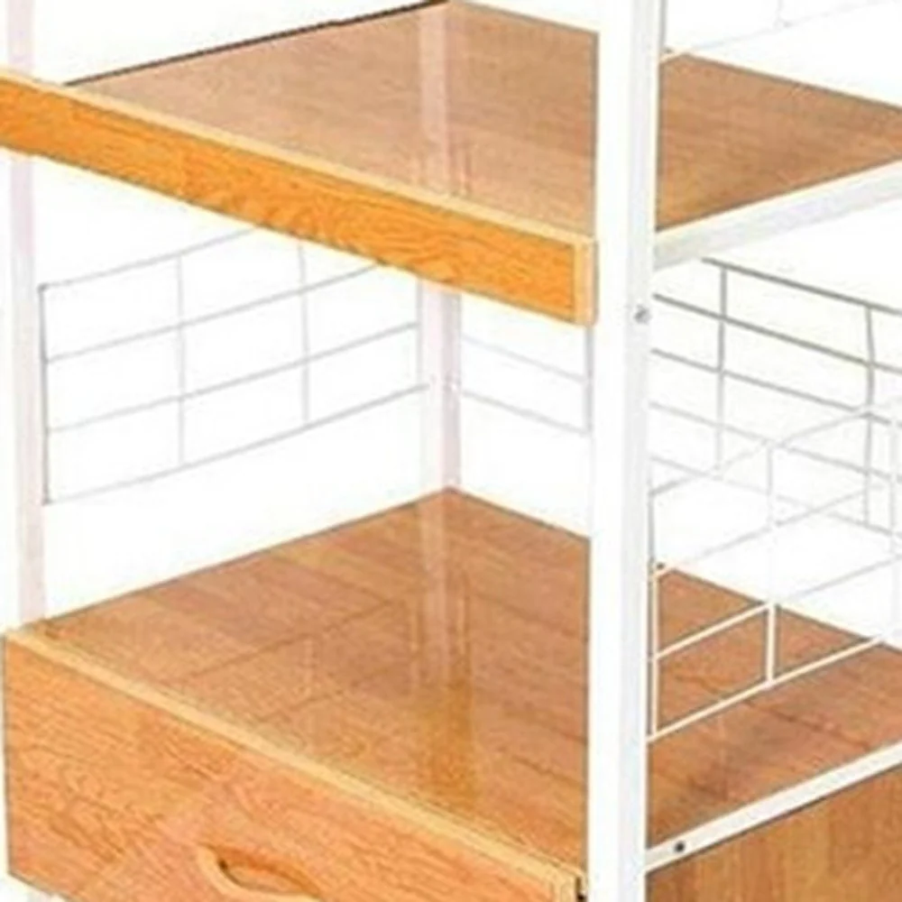 Mod Black And Natural Microwave Kitchen Cart By Homeroots - Image 8