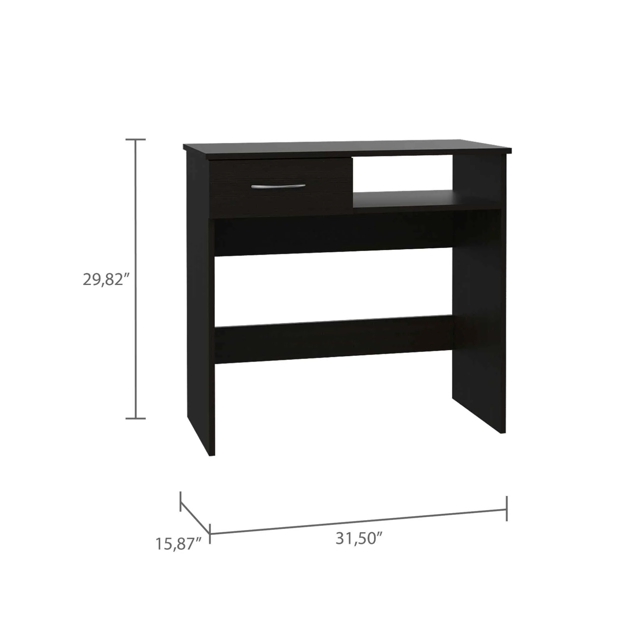 Mod Black Desk and Bookshelf Set By Homeroots - Image 3