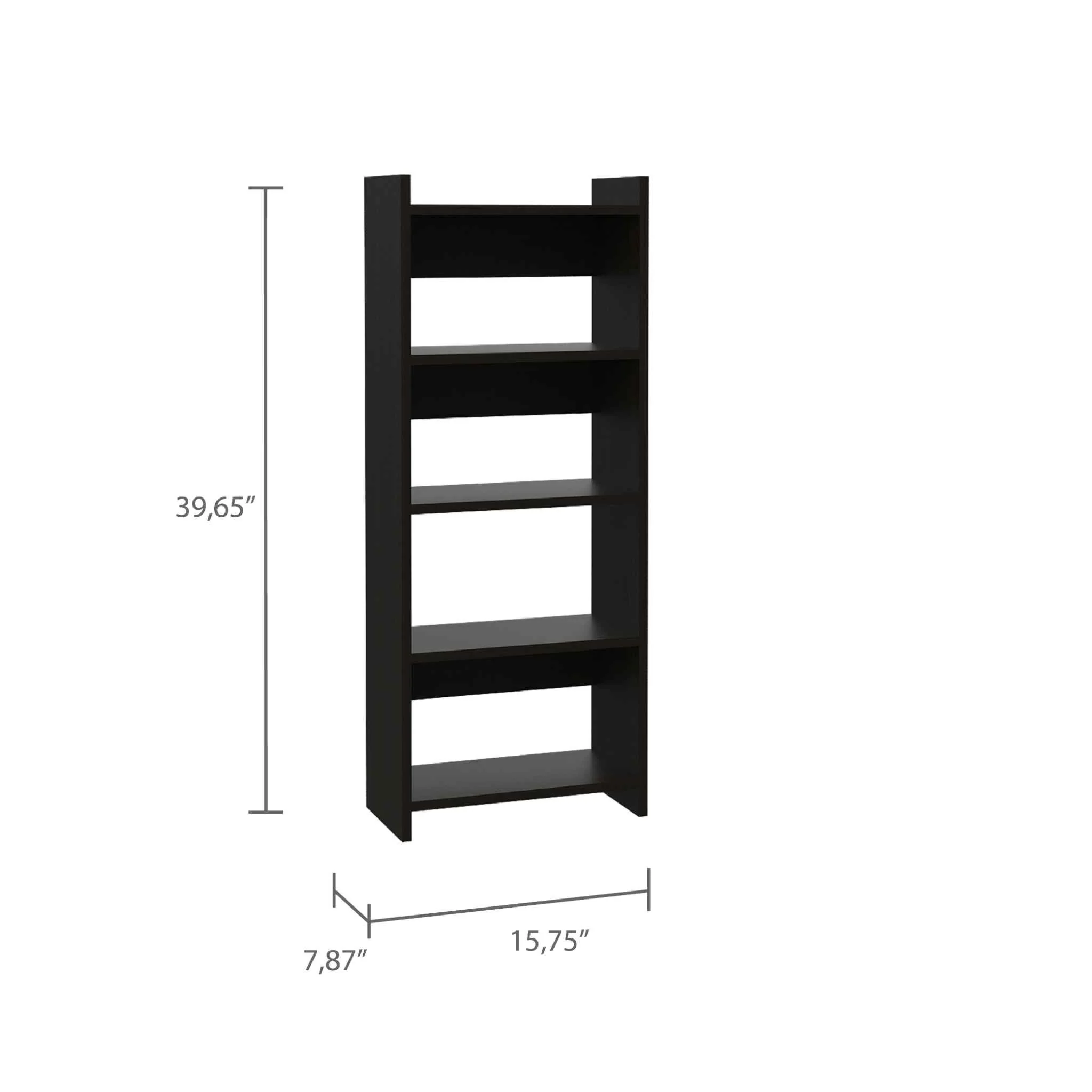 Mod Black Desk and Bookshelf Set By Homeroots - Image 4