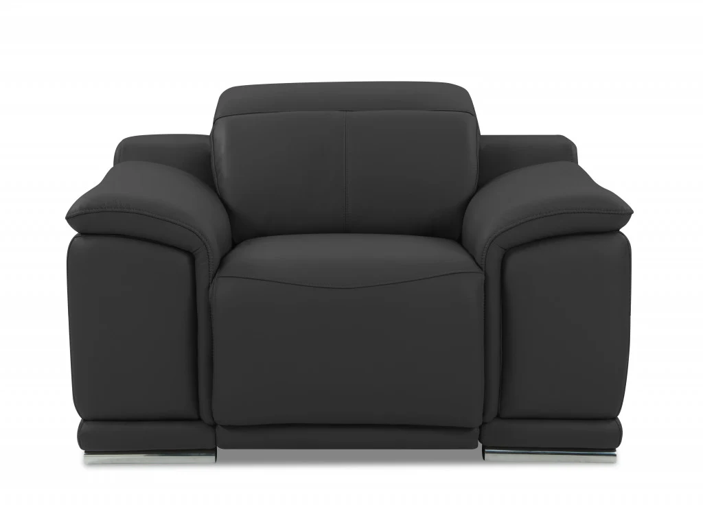 Mod Camel Brown Italian Leather Recliner Chair By Homeroots - Image 6