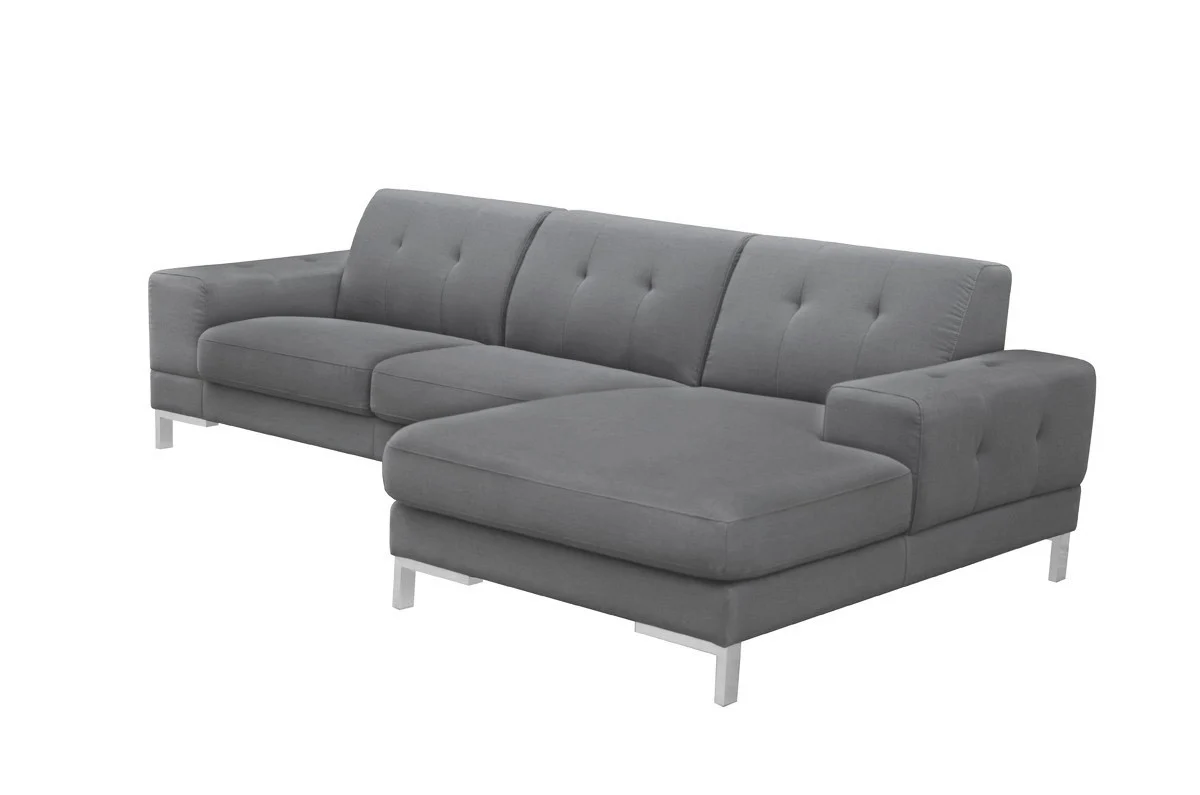 Mod Flare Dark Gray Fabric Right Facing Sectional Sofa By Homeroots - Image 3