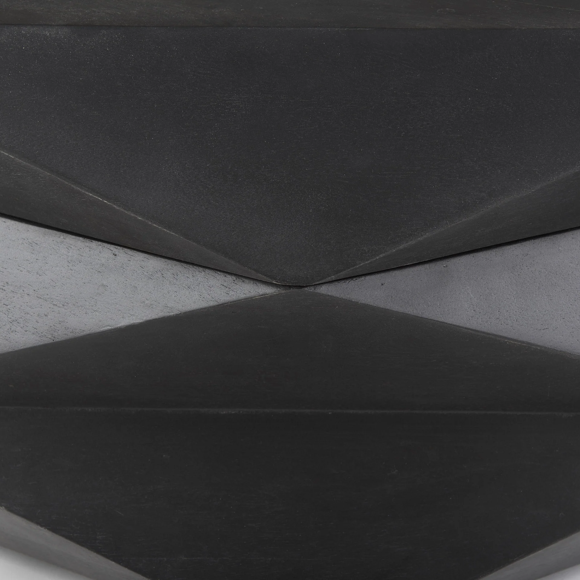 Mod Geometric Black Solid Wood Coffee Table By Homeroots - Image 6