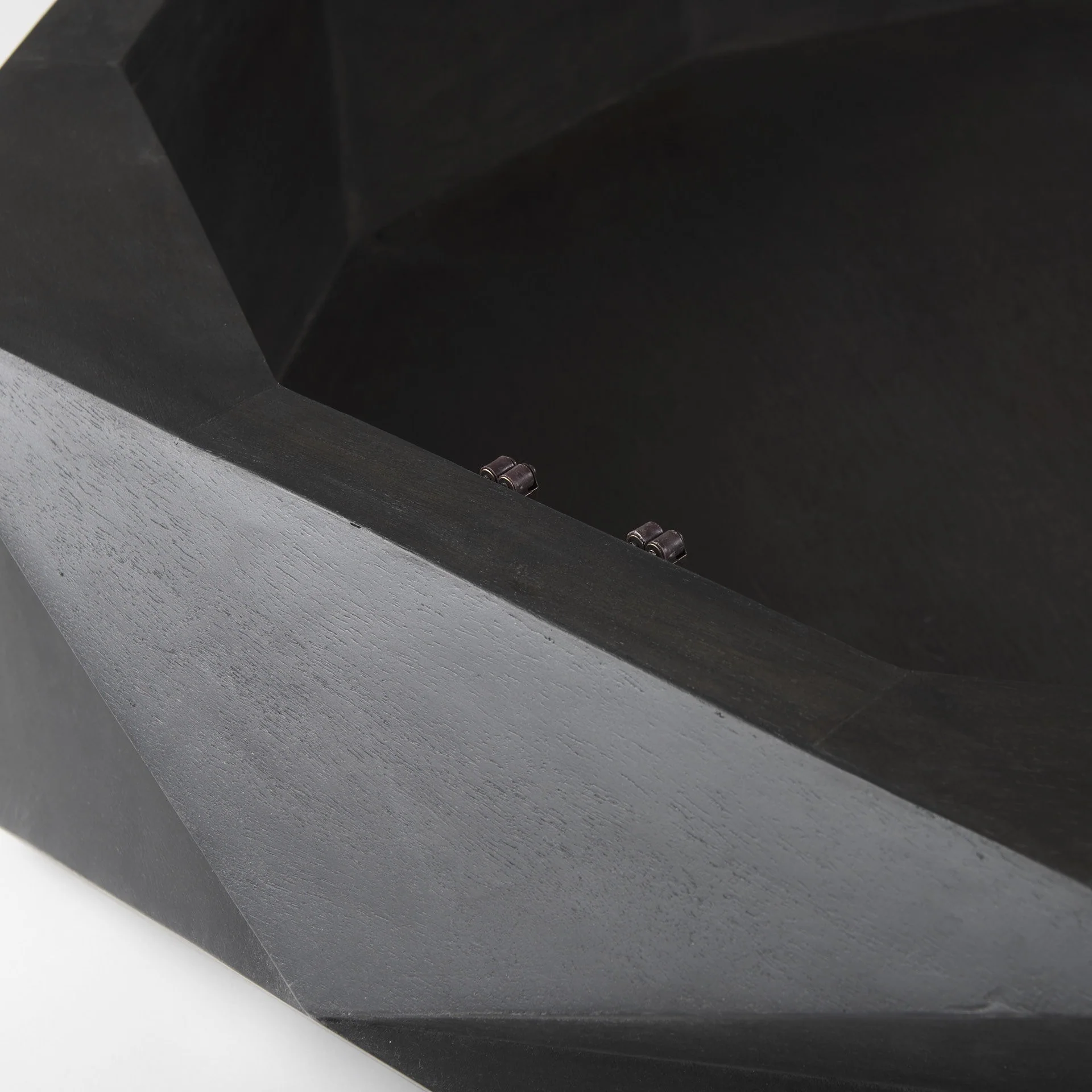 Mod Geometric Black Solid Wood Coffee Table By Homeroots - Image 8