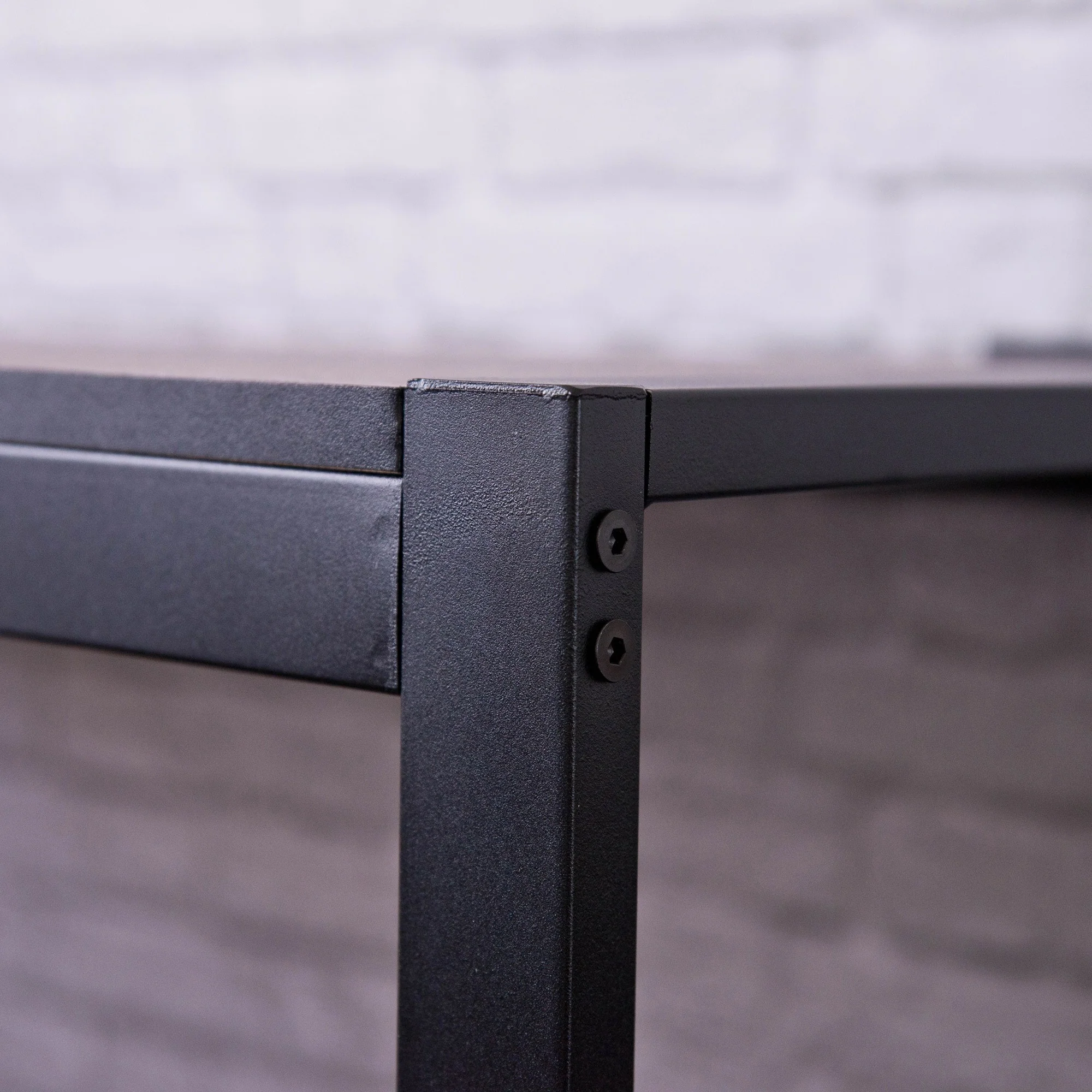 Mod Industrial Black And Walnut Finish Table Desk By Homeroots - Image 6