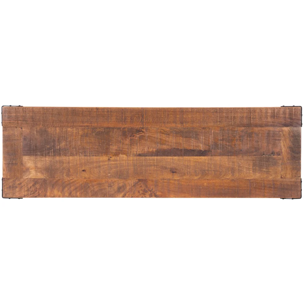 Mod Industrial Rustic Wood Bench By Homeroots - Image 7
