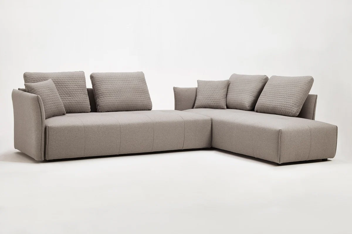Mod Light Gray Fabric Modular Sectional Sofa Bed By Homeroots - Image 3