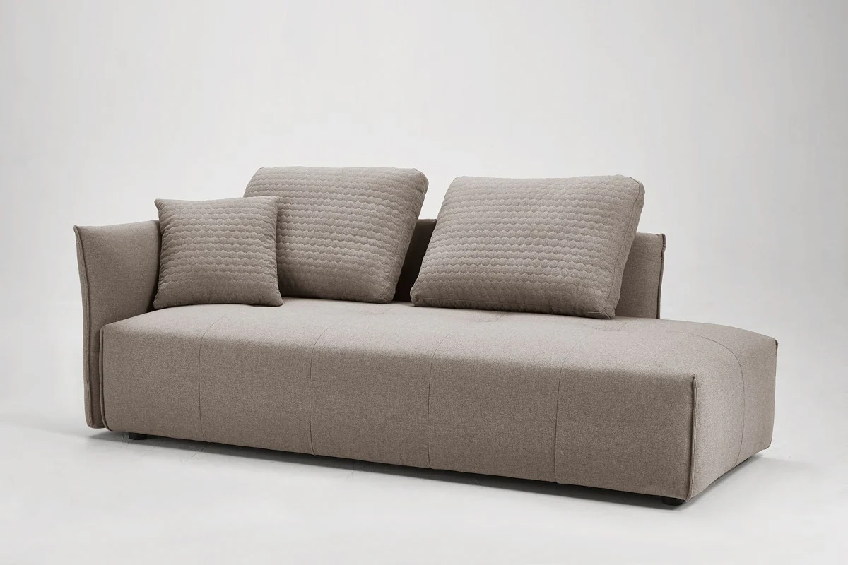 Mod Light Gray Fabric Modular Sectional Sofa Bed By Homeroots - Image 7