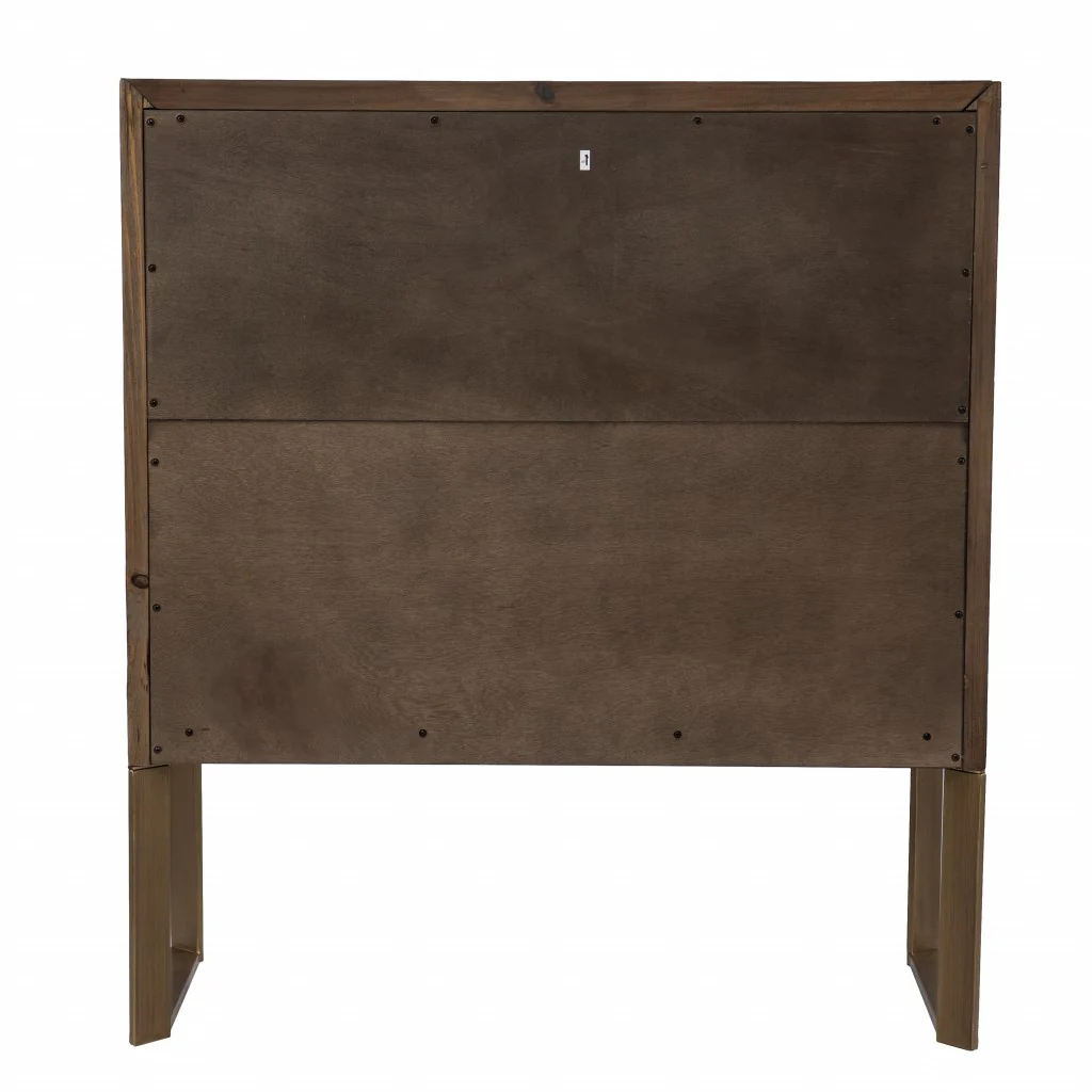Mod Natural And Gold Reclaimed Wood Accent Cabinet By Homeroots - Image 7