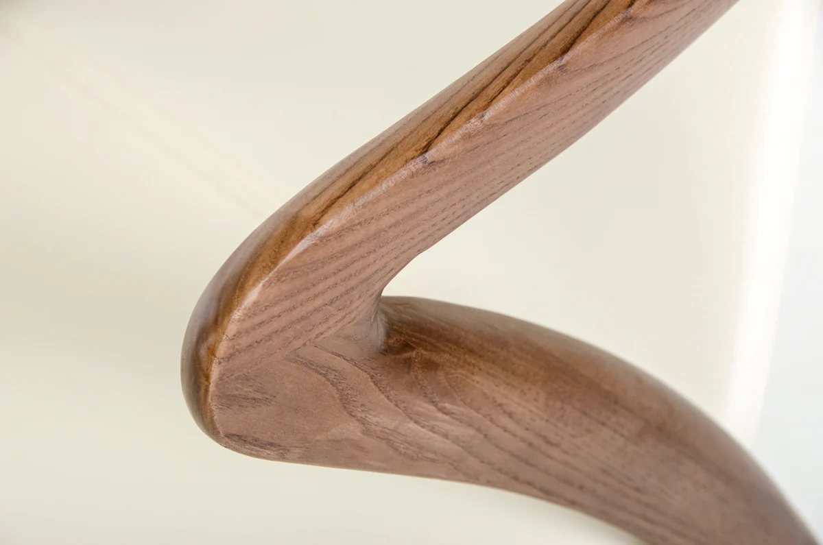 Mod Walnut Wood And Cream Faux Dining Chair By Homeroots - Image 3