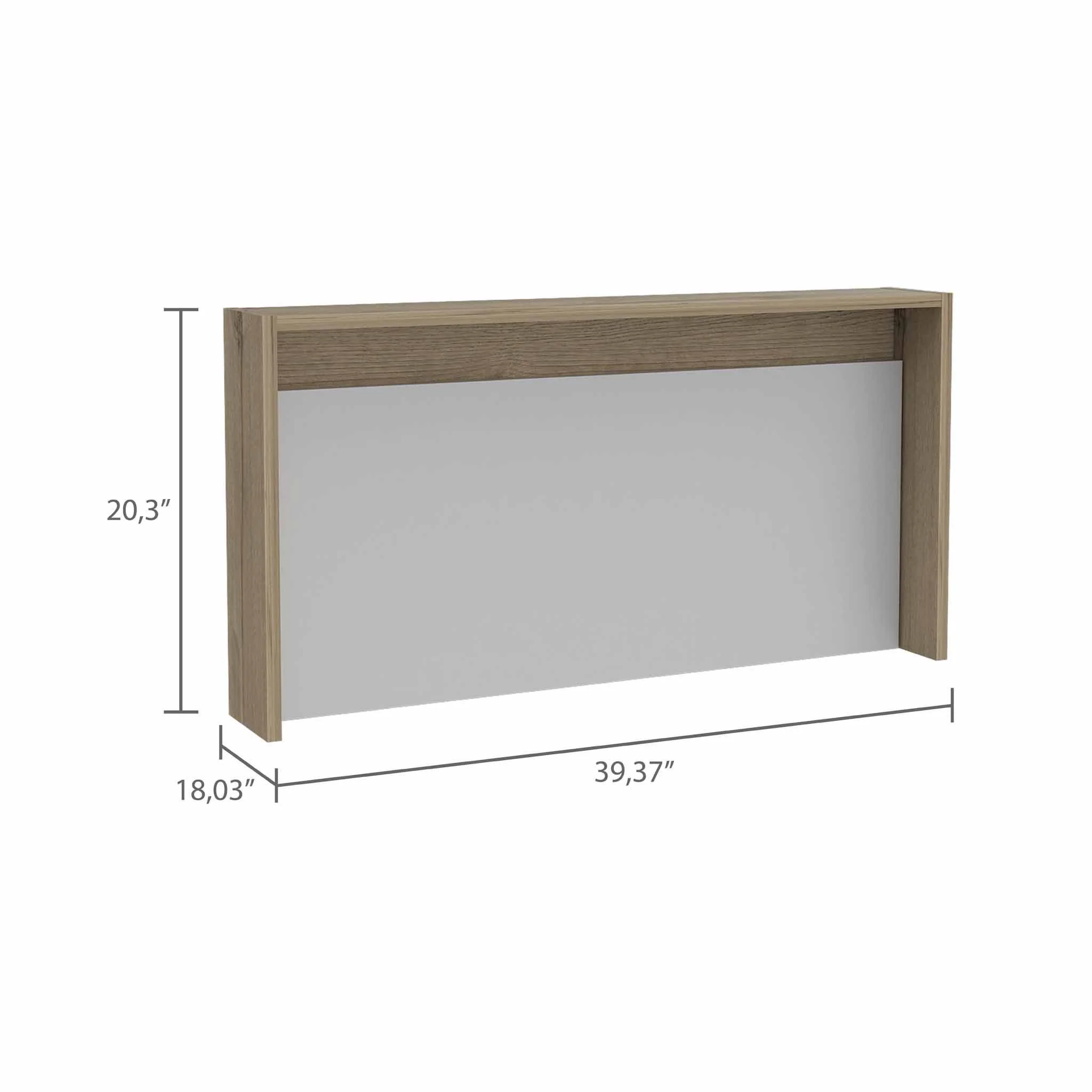 Mod White and Natural Folding Floating Desk By Homeroots - Image 2