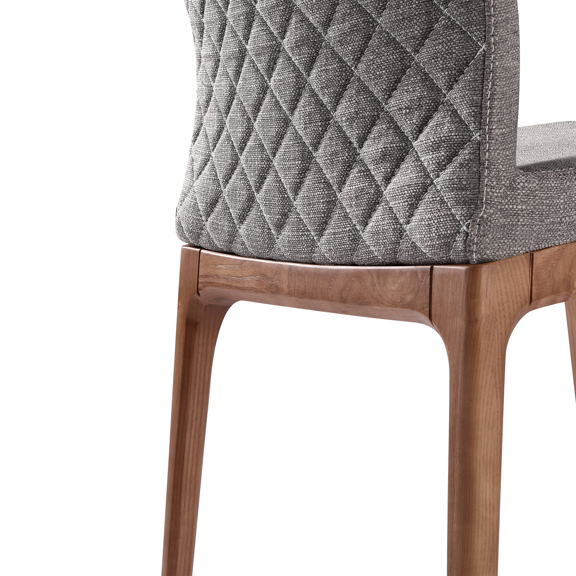 Modena Parker 5 Piece Dining Set with Gray Fabric Chairs By Armen Living - Image 11