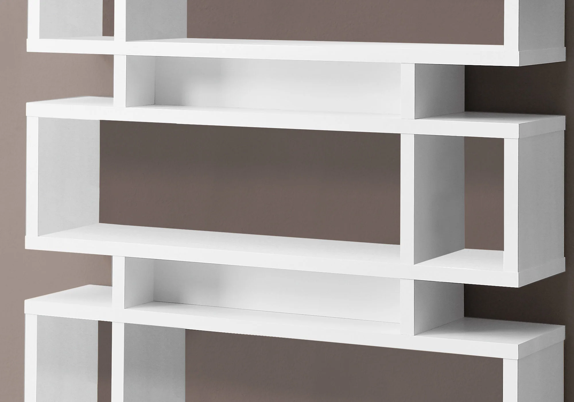 Modern 55"H White Finish Hollow Core Bookcase By Homeroots - Image 2