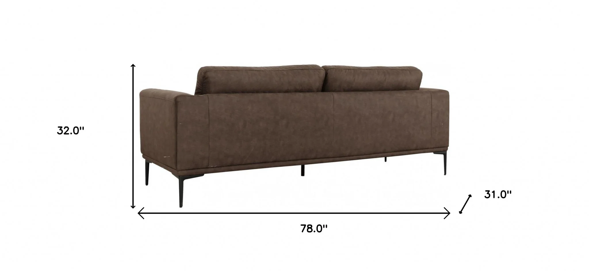 Modern 78" Dark Grey Loveseat With Removable Cushions By Homeroots - Image 11