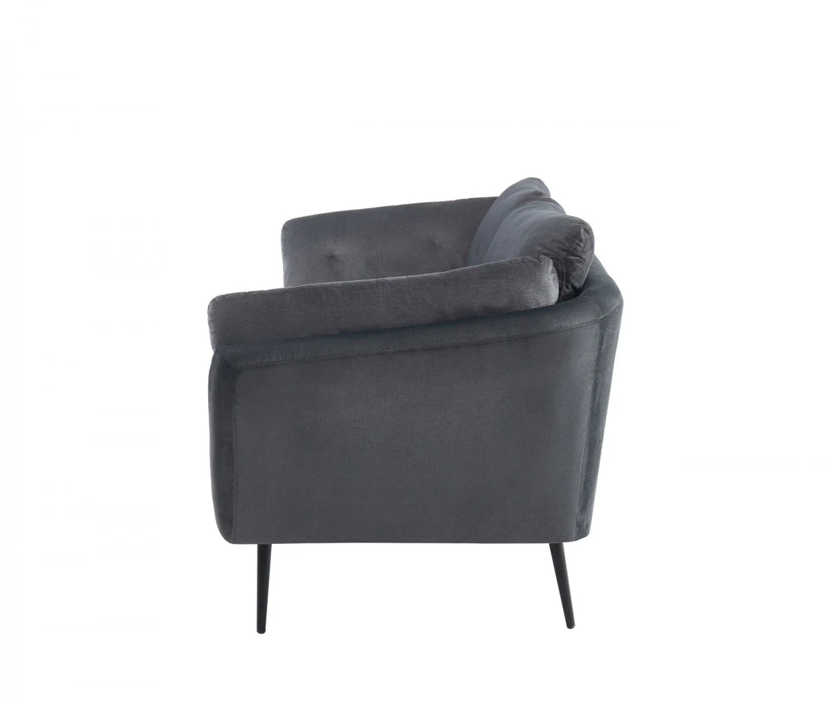 Modern 84" Dark Grey Sofa With Two Cushions By Homeroots - Image 3