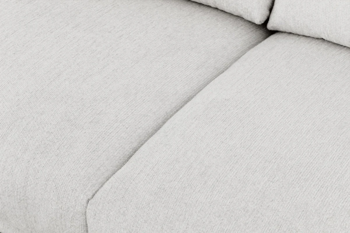 Modern 85" White and Black Fabric Sofa By Homeroots - Image 7