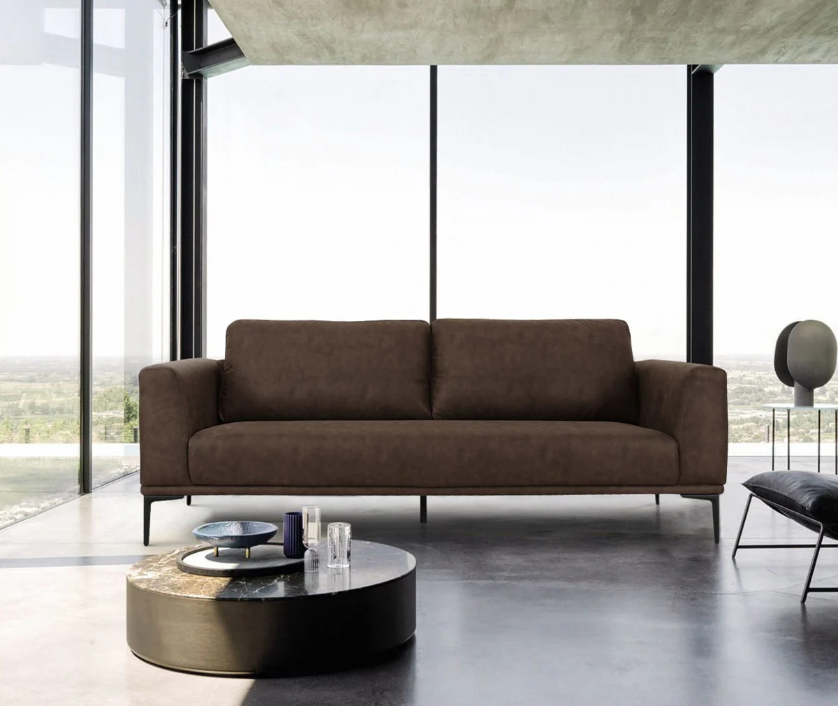 Modern 87" Dark Grey Sofa With Removable Back Cushions By Homeroots - Image 21