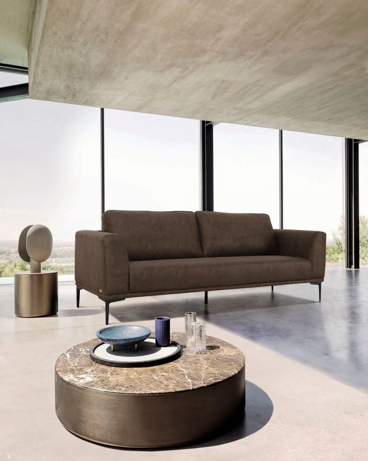 Modern 87" Dark Grey Sofa With Removable Back Cushions By Homeroots - Image 22
