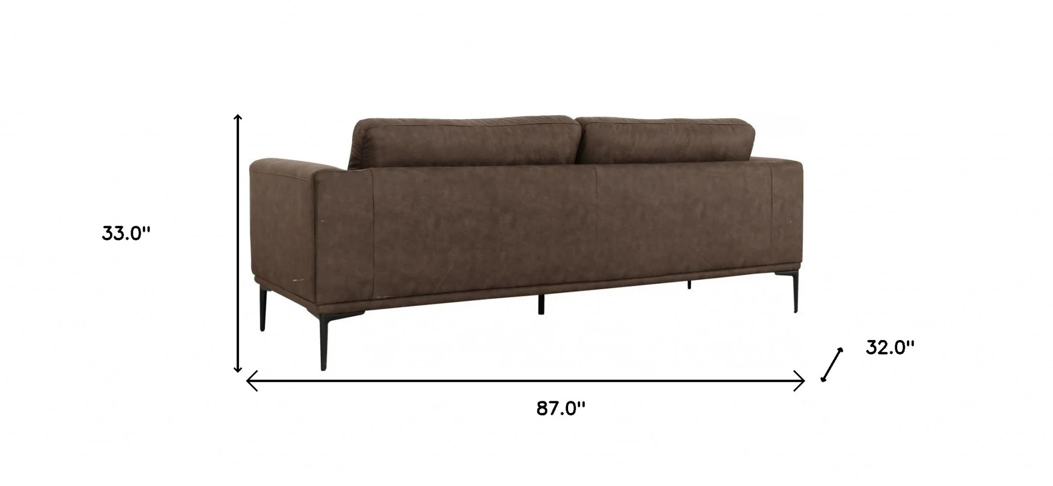 Modern 87" Dark Grey Sofa With Removable Back Cushions By Homeroots - Image 27