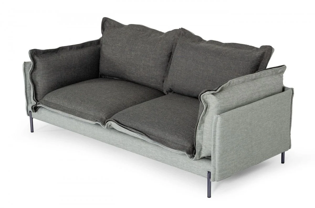 Modern 87" Two Tone Grey Sofa With Reversible Cushions By Homeroots - Image 3