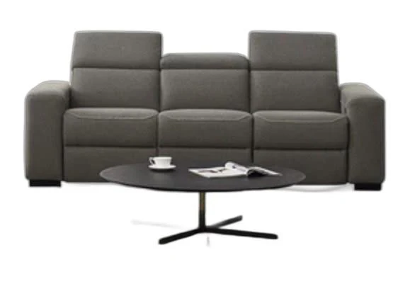 Modern 89" Brown Sofa With Two Recliners By Homeroots - Image 4