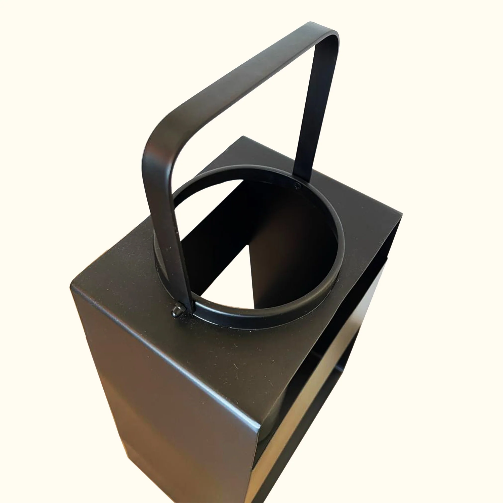 Modern Black and Glass Candle Holder By Homeroots - Image 2