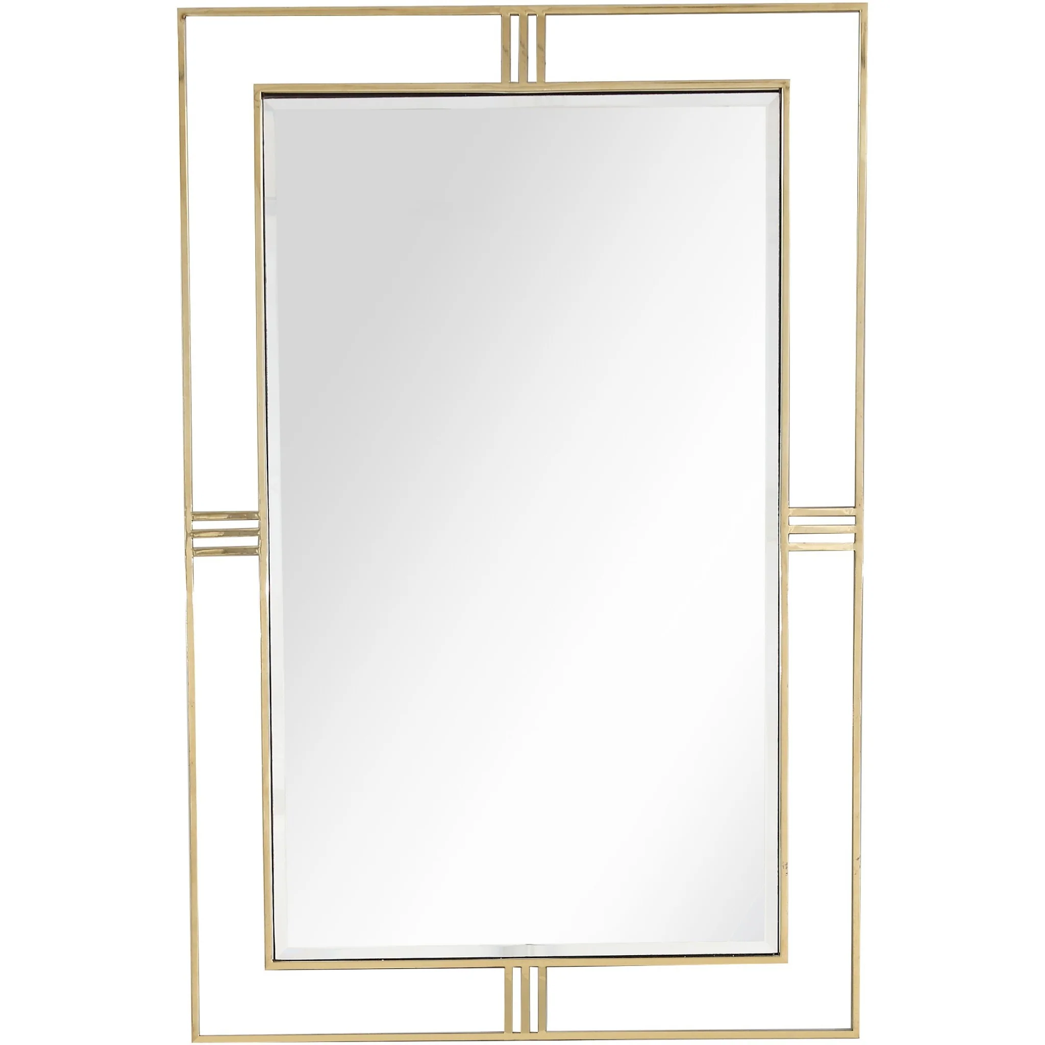 Modern Black and Gold Console Table and Mirror Set By Homeroots - Image 4