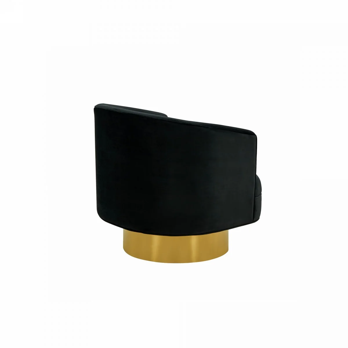 Modern Black and Gold Velvet Accent Chair By Homeroots - Image 5