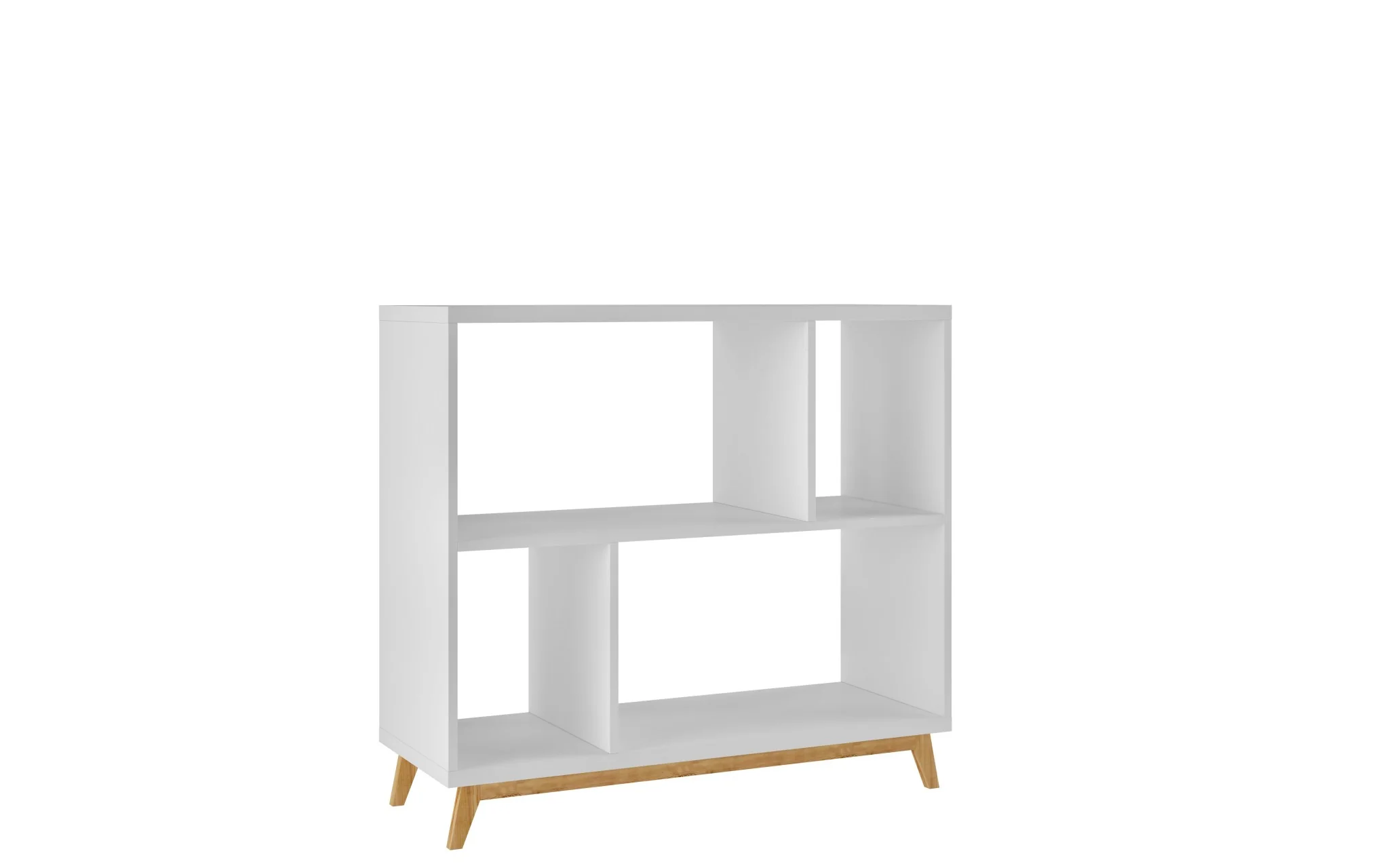 Modern Black and Natural Bookcase By Homeroots - Image 11