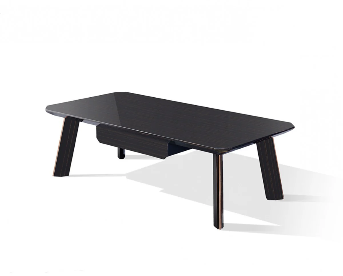 Modern Black and Rose Gold Coffee Table By Homeroots - Image 2