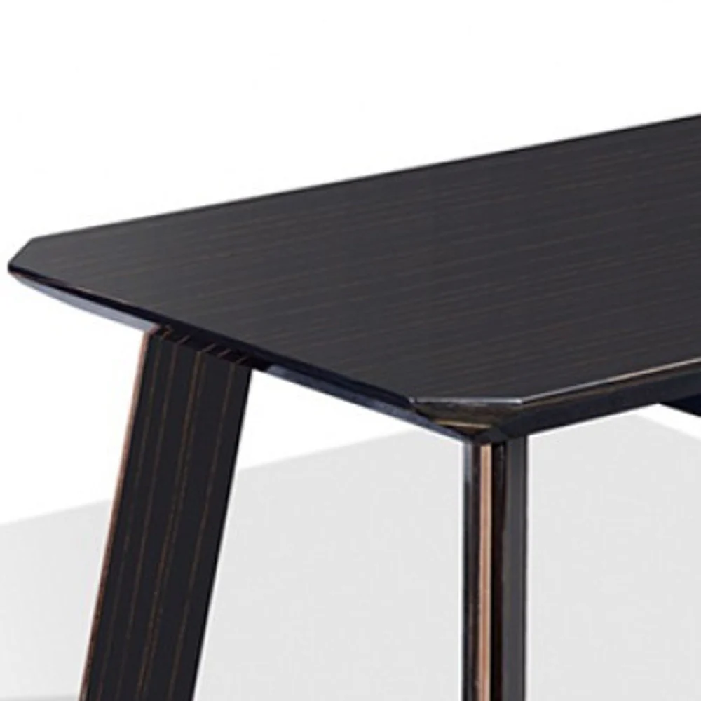 Modern Black and Rose Gold Coffee Table By Homeroots - Image 4