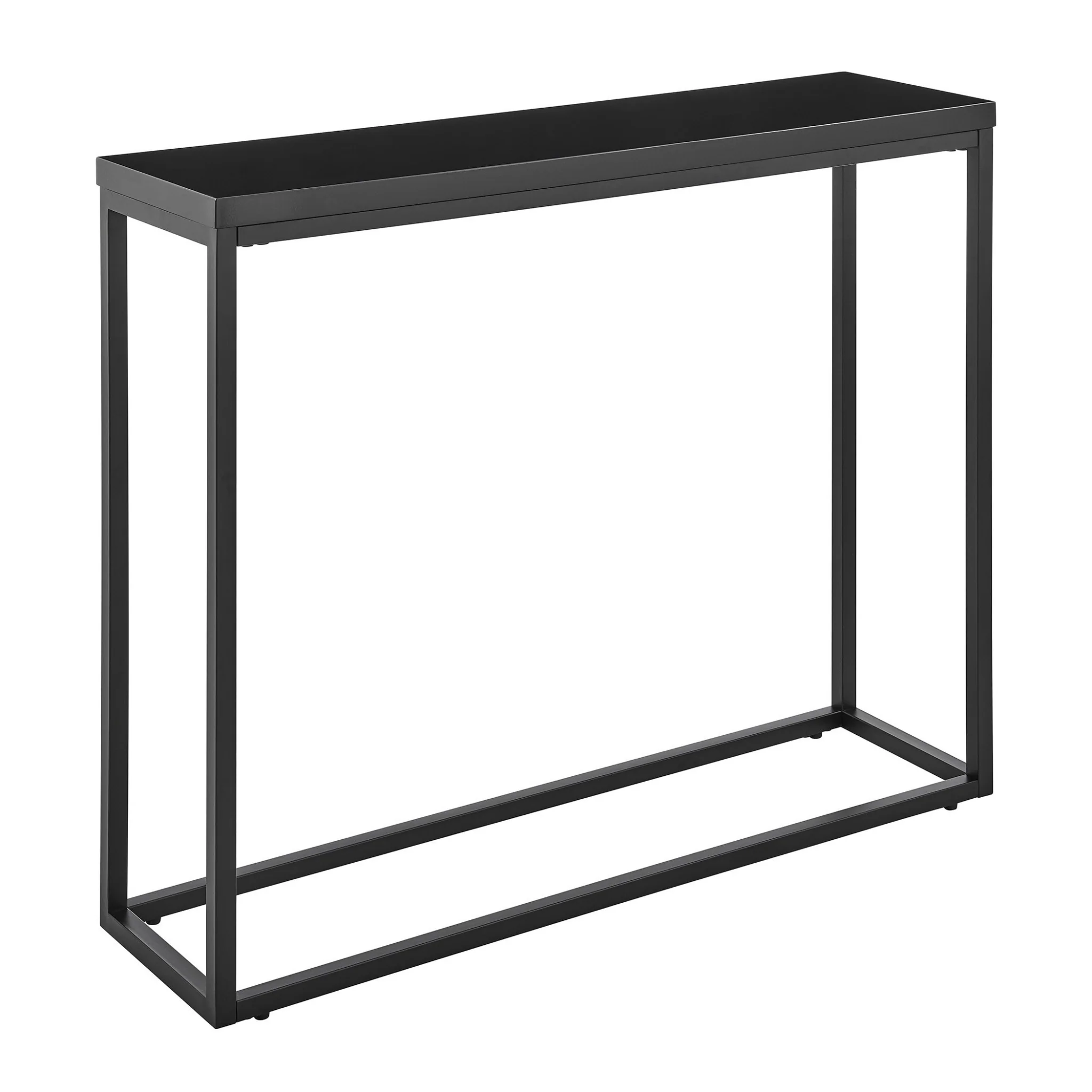 Modern Black Gloss on Black Console Table By Homeroots - Image 2