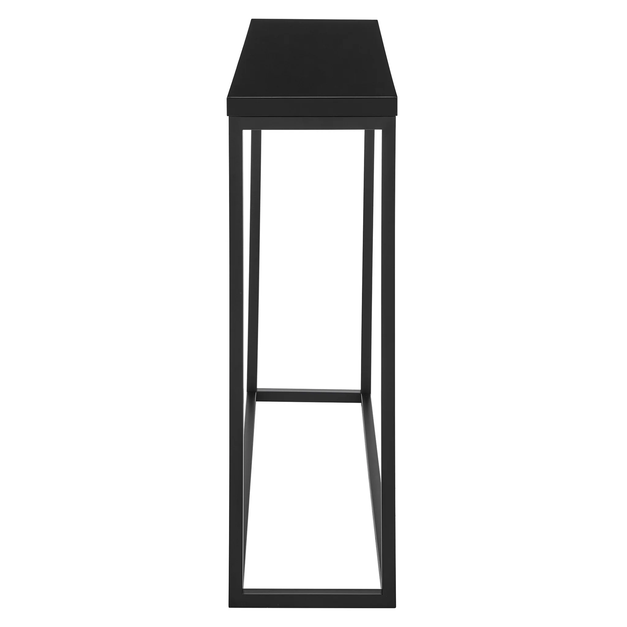 Modern Black Gloss on Black Console Table By Homeroots - Image 3