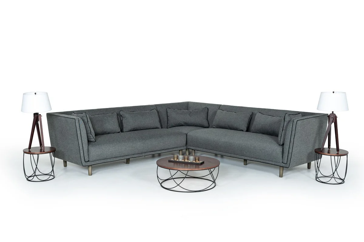 Modern Brown and Black Round Open Geo Base End Table By Homeroots - Image 4