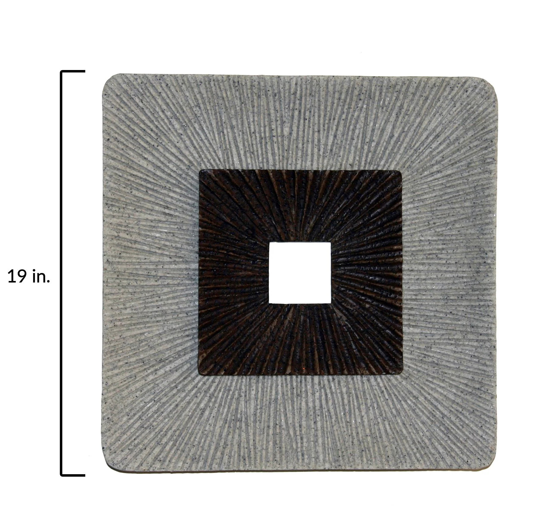 Modern Brown and Gray Ribbed Square Wall Art By Homeroots - Image 3