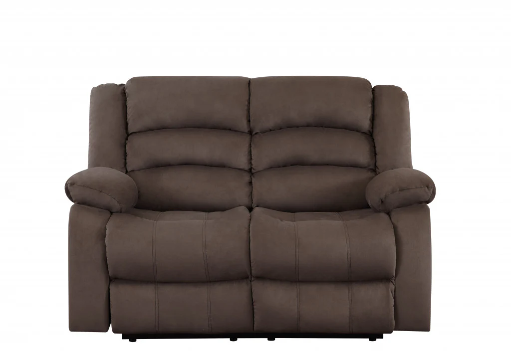 Modern Brown Leather Sofa And Loveseat By Homeroots - 343875 - Image 3