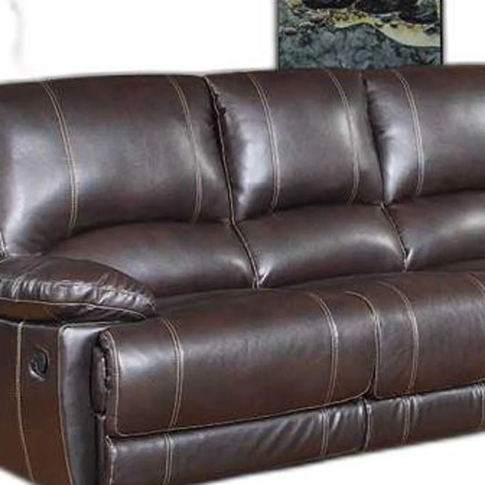Modern Brown Leather Sofa And Loveseat By Homeroots - 343890 - Image 6