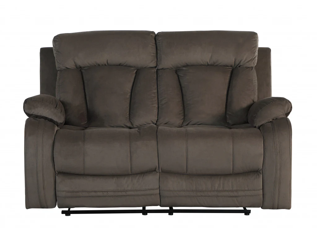 Modern Brown Leather Sofa And Loveseat By Homeroots - 343892 - Image 3