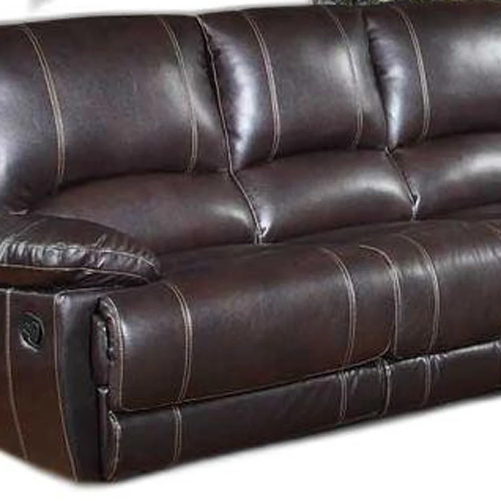 Modern Brown Sofa With Console Loveseat By Homeroots - Image 6