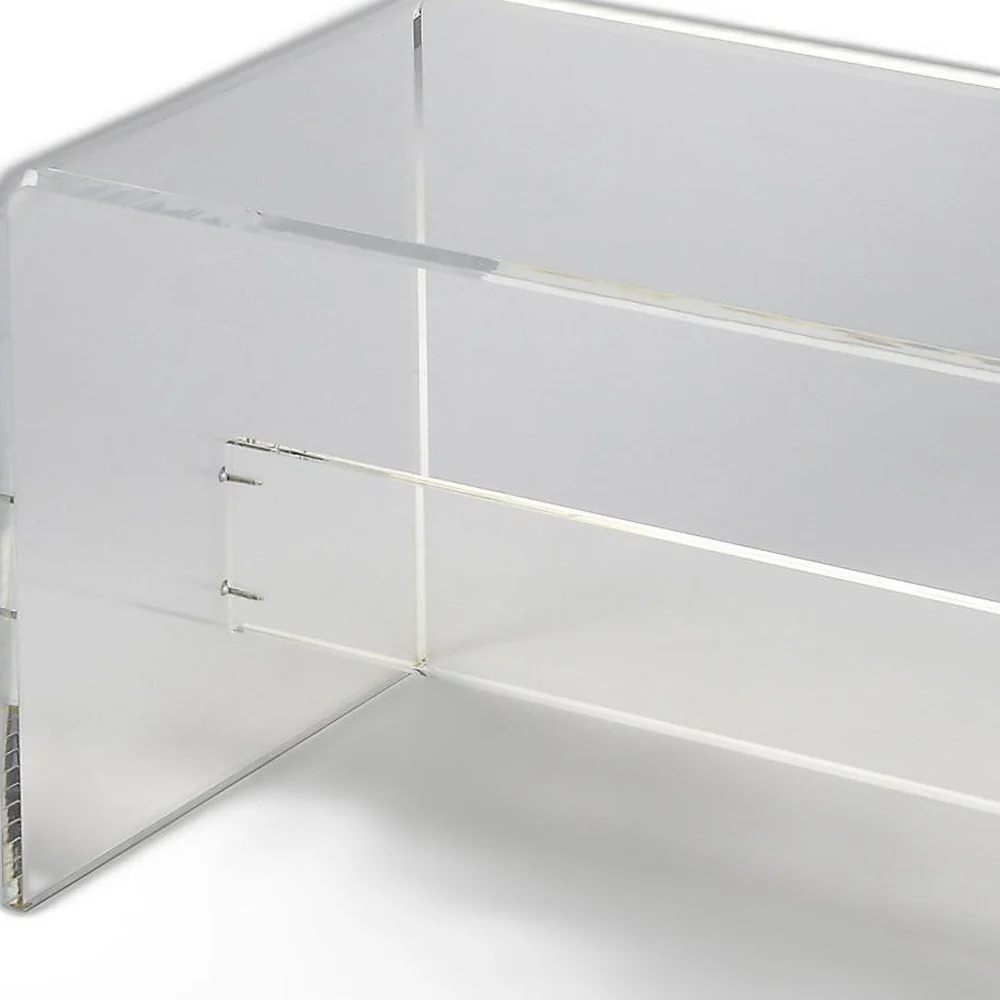 Modern Chic Acrylic Bench By Homeroots - Image 4