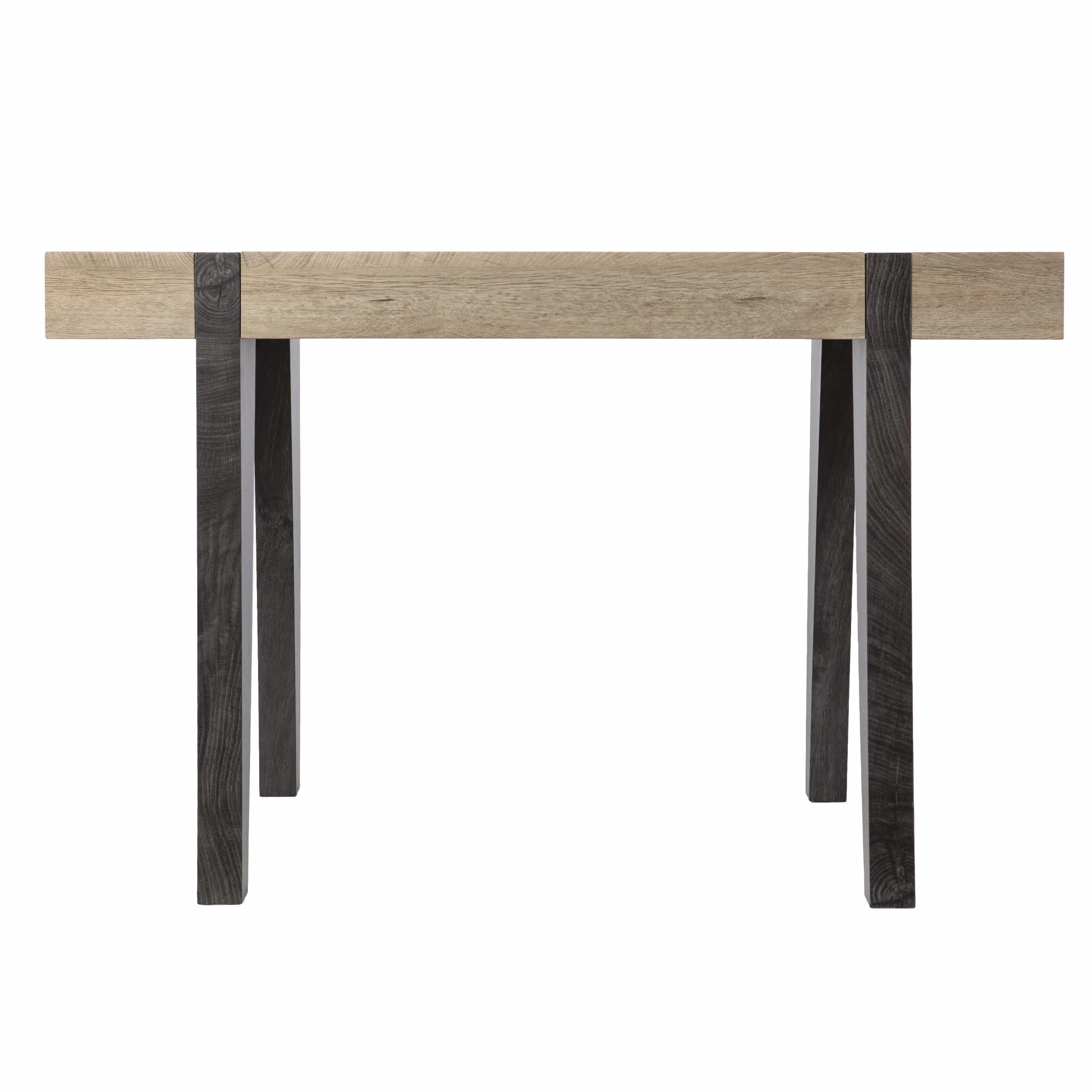 Modern Chunky Natural and Gray Wood Table Desk By Homeroots - Image 3