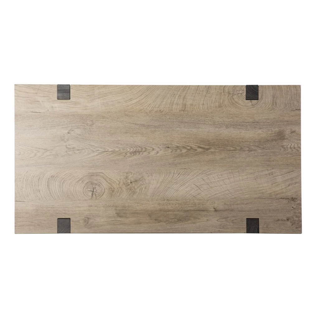 Modern Chunky Natural and Gray Wood Table Desk By Homeroots - Image 6