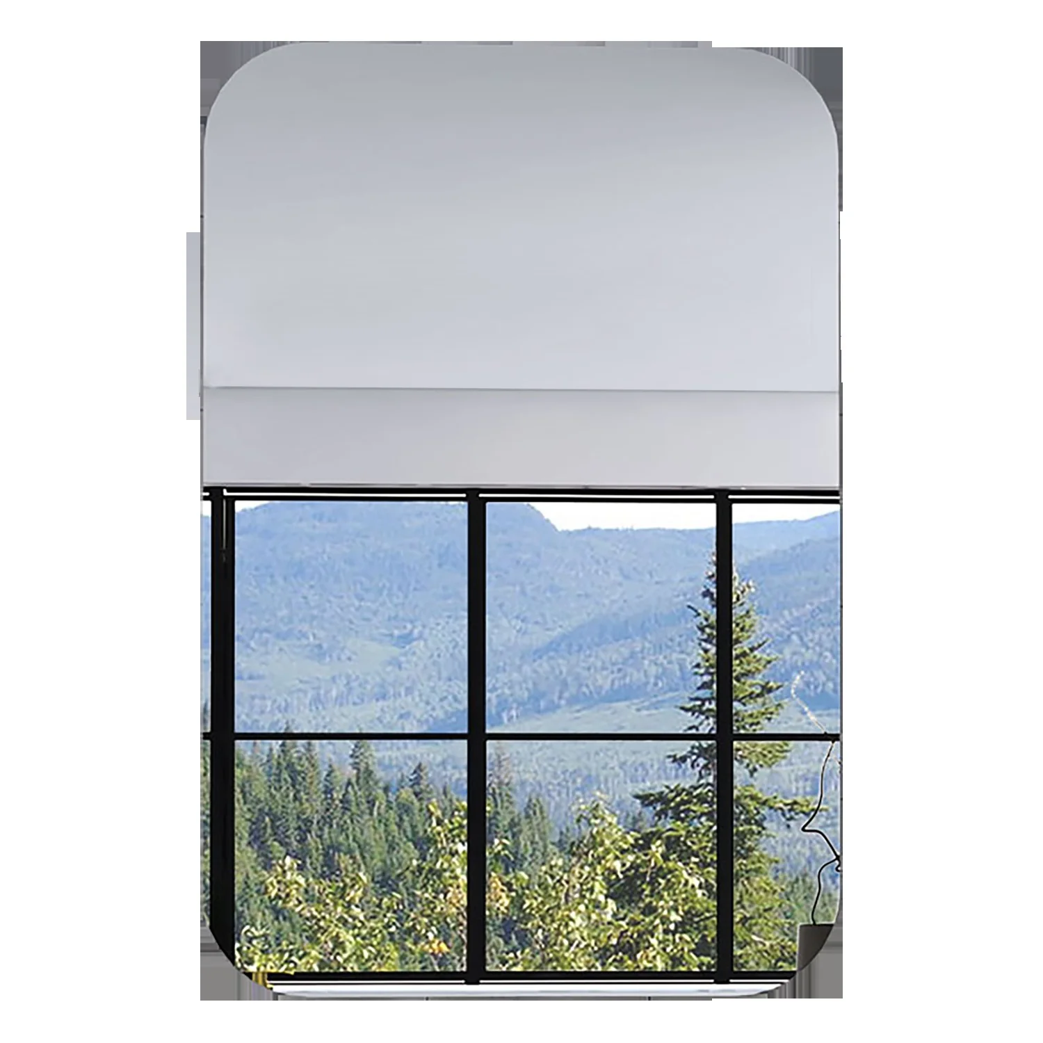 Modern Curved Corner Wall Mirror By Homeroots - Image 2