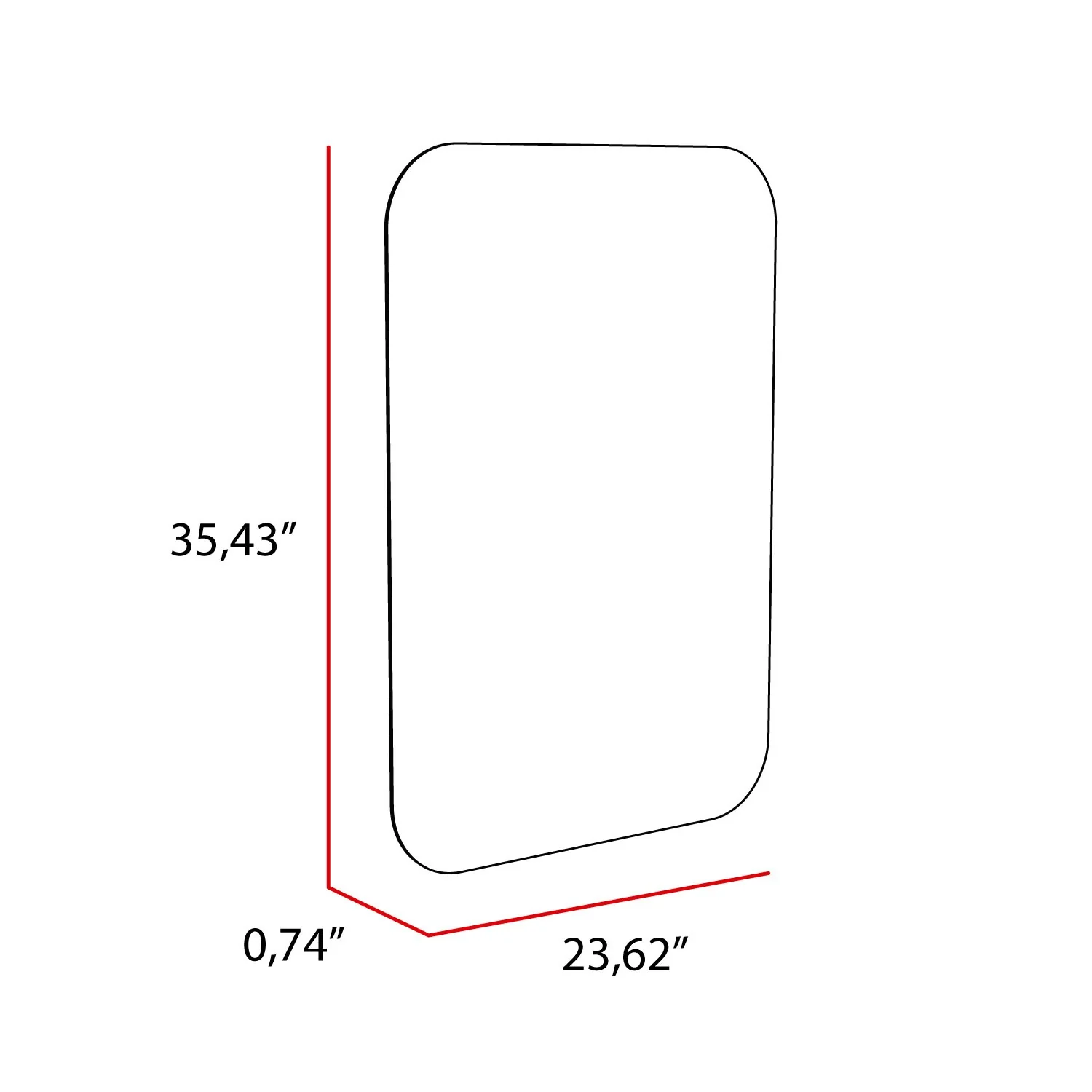Modern Curved Corner Wall Mirror By Homeroots - Image 5