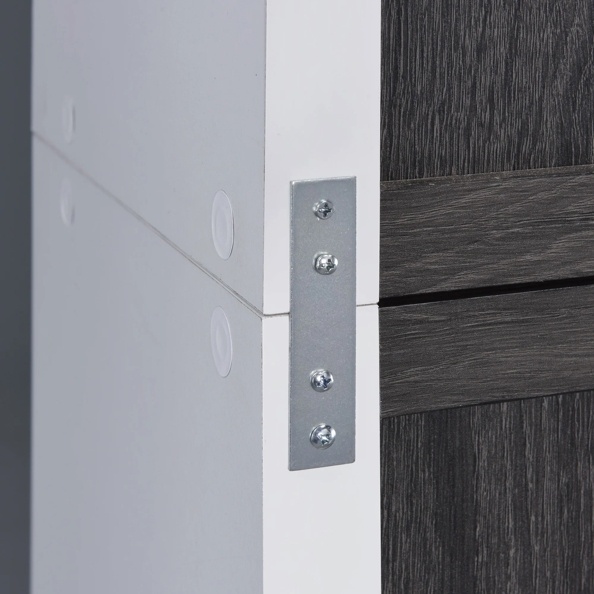 Modern Dark Gray And White Three Cube Storage Bookshelf By Homeroots - Image 5